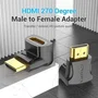 Vention Adaptador HDMI 4K 270º Macho a Hembra Negro